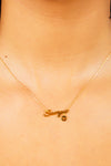 Scorpio Nameplate Necklace - Gold