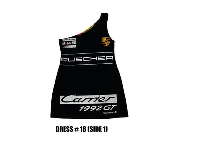 Reconstructed One Shoulder Racing Dress