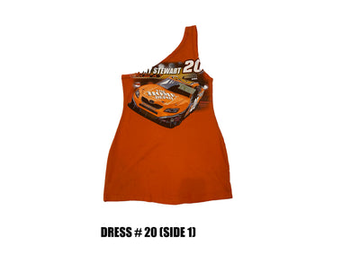 Reconstructed One Shoulder Racing Dress