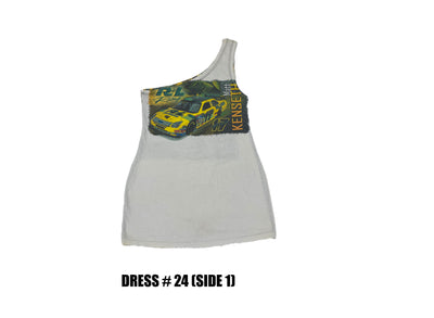 Reconstructed One Shoulder Racing Dress