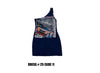 Reconstructed One Shoulder Racing Dress