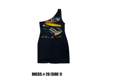 Reconstructed One Shoulder Racing Dress