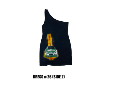 Reconstructed One Shoulder Racing Dress