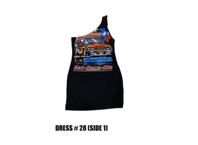 Reconstructed One Shoulder Racing Dress