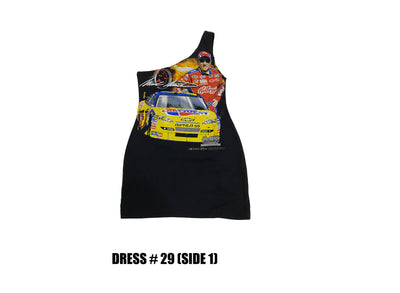 Reconstructed One Shoulder Racing Dress