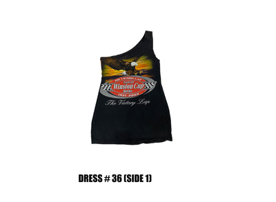 Reconstructed One Shoulder Racing Dress