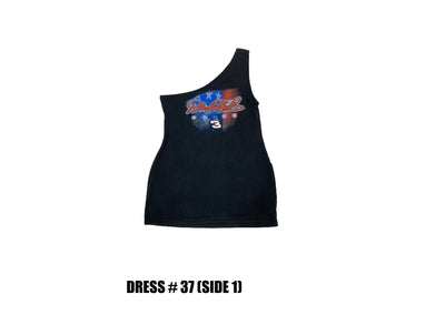 Reconstructed One Shoulder Racing Dress