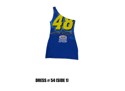 Reconstructed One Shoulder Racing Dress