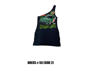 Reconstructed One Shoulder Racing Dress