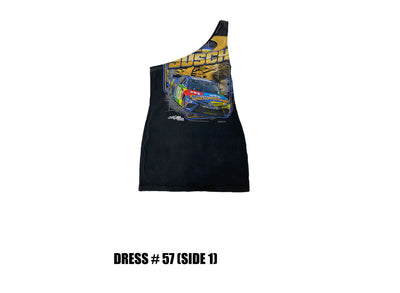 Reconstructed One Shoulder Racing Dress