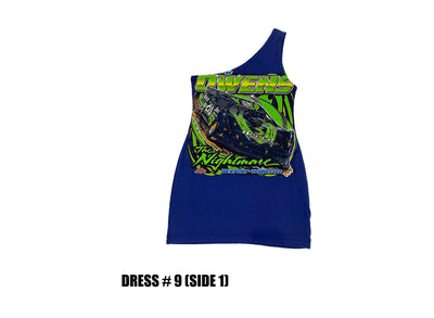 Reconstructed One Shoulder Racing Dress