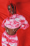 Girls Tour Crystal Wash Hoodie Pink