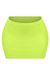 Solid Micro Mini Skirt Lime Green