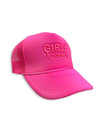 Girls Tour Pink Puff Print Trucker Hat