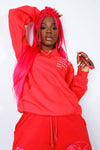 Girls Tour Cherry Hoodie Red