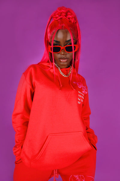 Girls Tour Cherry Hoodie Red