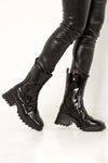 Black Rain Boot Heel