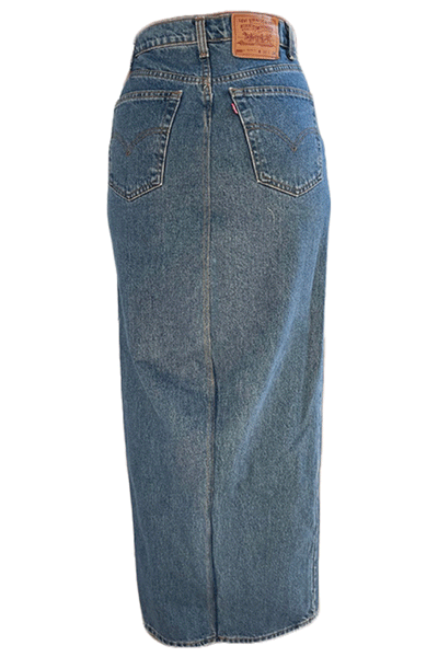 Re Worked Levi Denim Cut Out Skirt sosorella