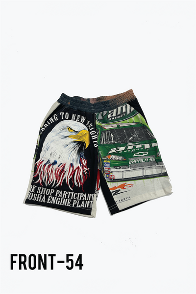 Reconstructed Vintage T Shirt Shorts