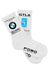 Girls Tour White Designer Logo Socks