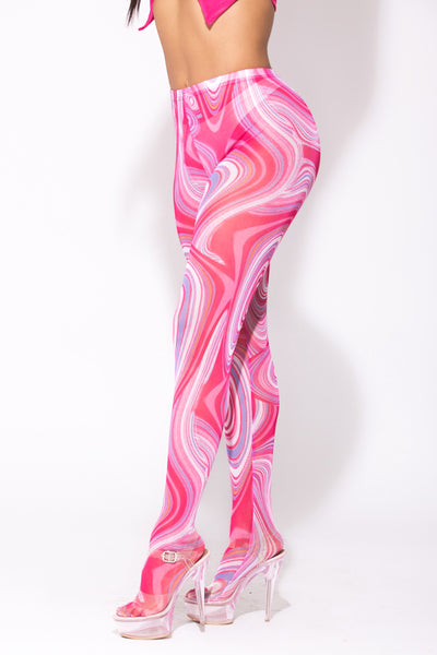 Pink Abstract Stockings