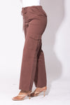 Cotton Drawstring wide leg cargo pants