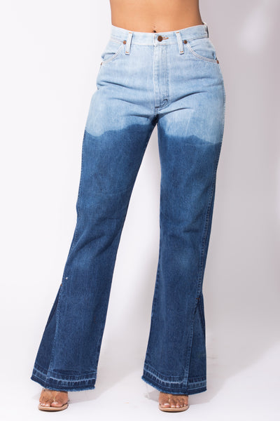 Blue Dipped Reworked Wrangler Jeans