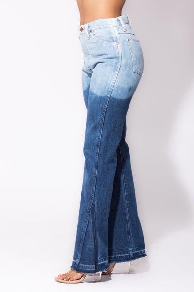 Blue Dipped Reworked Wrangler Jeans