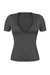 Black Short Sleeve V-Neck Solid Top