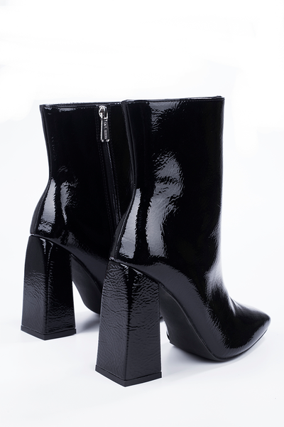 Black Block Heel Ankle Boot