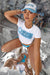Blue Rhinestone Girls Tour Trucker