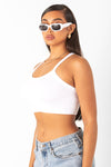 White Ribbed Cami