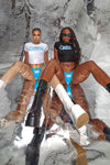 Black/Blue Rhinestone Girls Tour Baby Tee