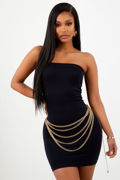 Black Tube Top Dress.