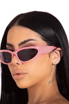 Light Pink Y2K Goggle Sunglasses