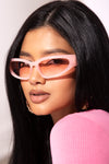 Tinted Y2K Goggle Sunglasses Pink