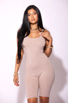 Nude Skinny Strap Basic Unitard