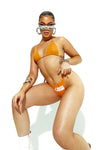 Orange Girls Tour Star Triangle Bikini Set