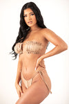 Nude Ruched Bikini Set