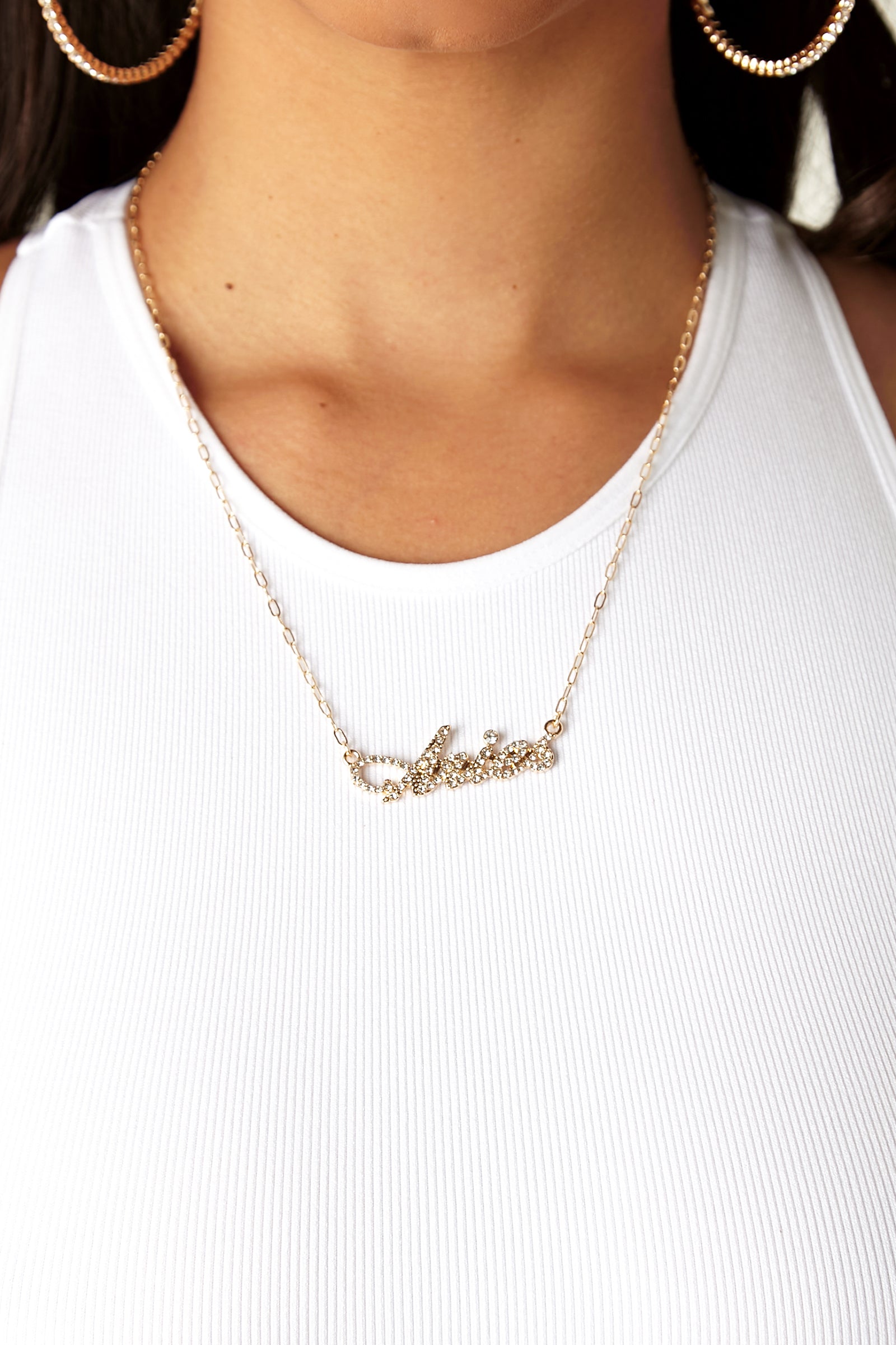 Gold Diamond Aries Horoscope Necklace