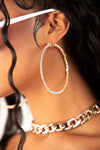 Gold Mini Diamond Hoop