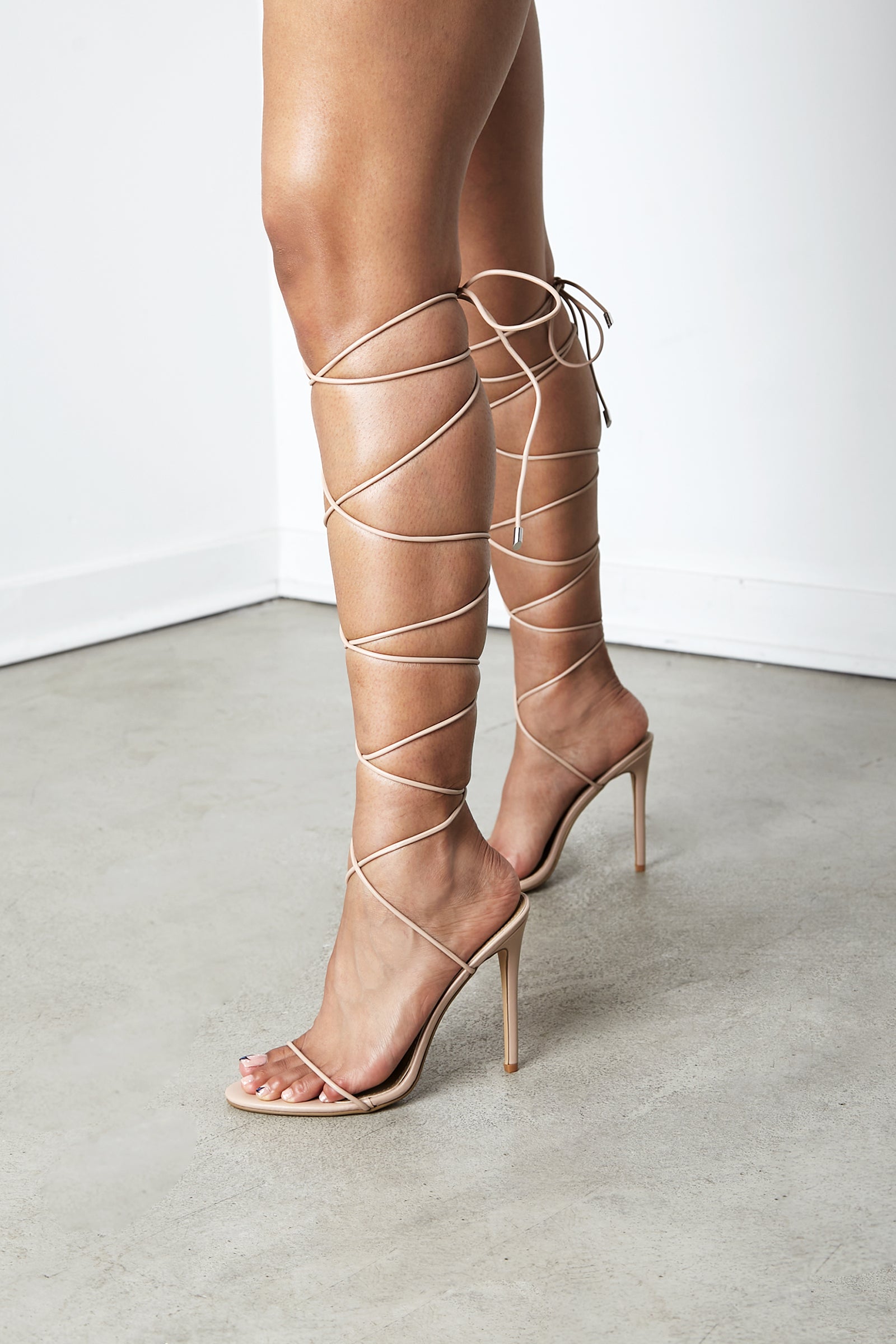 Tie up nude shoes Clearance