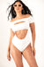 White Front Cut Out Bodysuit