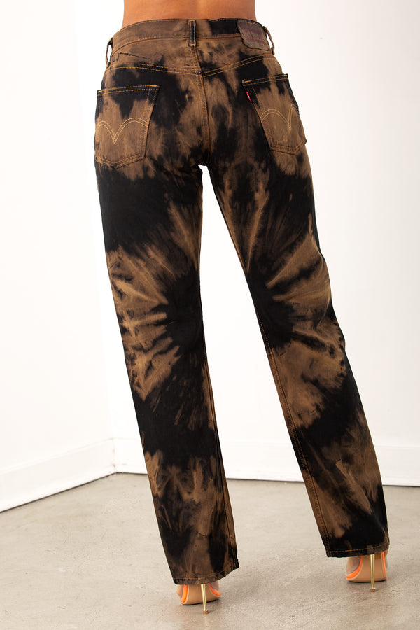 Vintage Black Levi Tie Dye Jean
