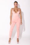Ruched Halter Neck Jumpsuit