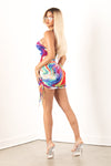 Halterneck Multi color Mini Dress