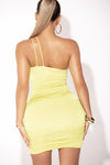 Green Ruched Bodycon Dress