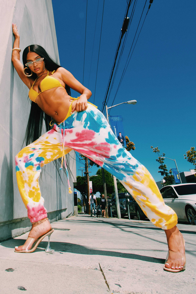 Girls Tour Rhinestone Tie Dye Sweats
