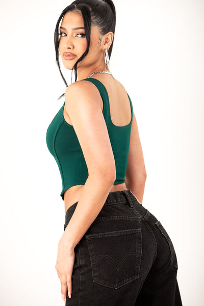 Green Corset Tank