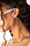 Mini Diamond Hoops Silver.